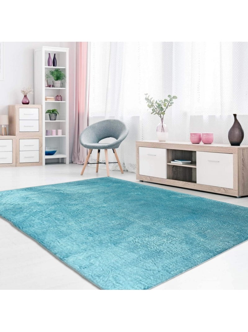 Tappeto da interno tinta unita Blu - Kiabi