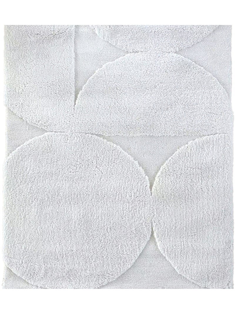 Tappeto da salotto a rilievo grafico, effetto texture Bianco - Kiabi