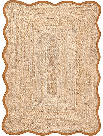 Tappeto da salotto intrecciato con finitura ondulata