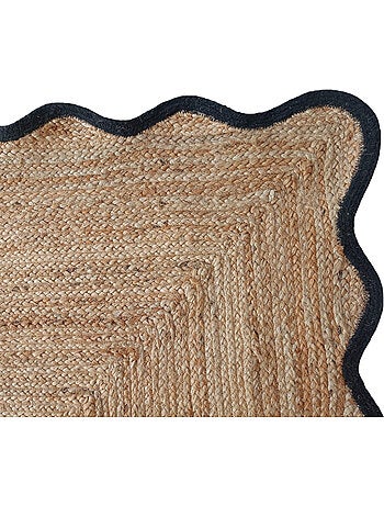 Tappeto da salotto intrecciato con finitura ondulata