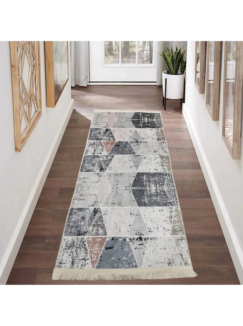 Tappeto da salotto lavabile TRENDY, Pastello Grigio - Kiabi