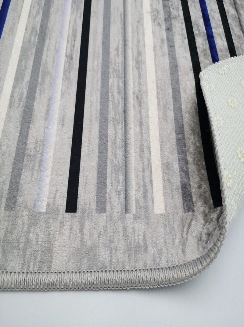 Tappeto da soggiorno a righe Grigio - Kiabi