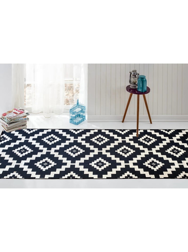Tappeto da soggiorno Black & White Nero Nero - Kiabi