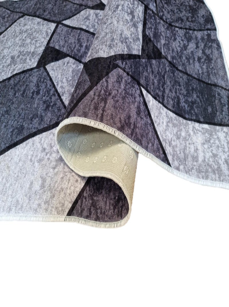 Tappeto da soggiorno GEOMETRICO Grigio - Kiabi