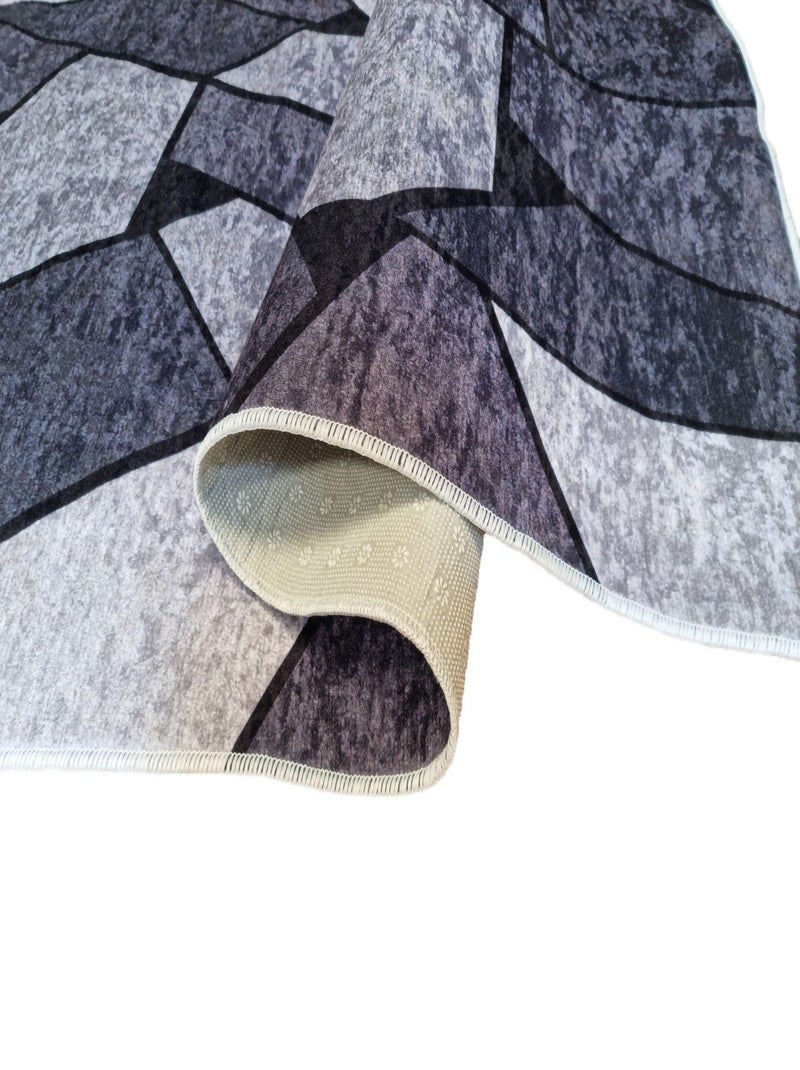 Tappeto da soggiorno GEOMETRICO Grigio - Kiabi