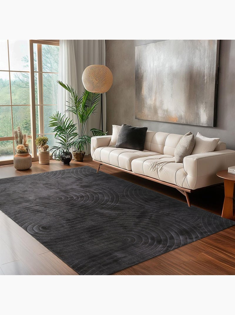Tappeto da soggiorno zumrut circle Grigio antracite - Kiabi