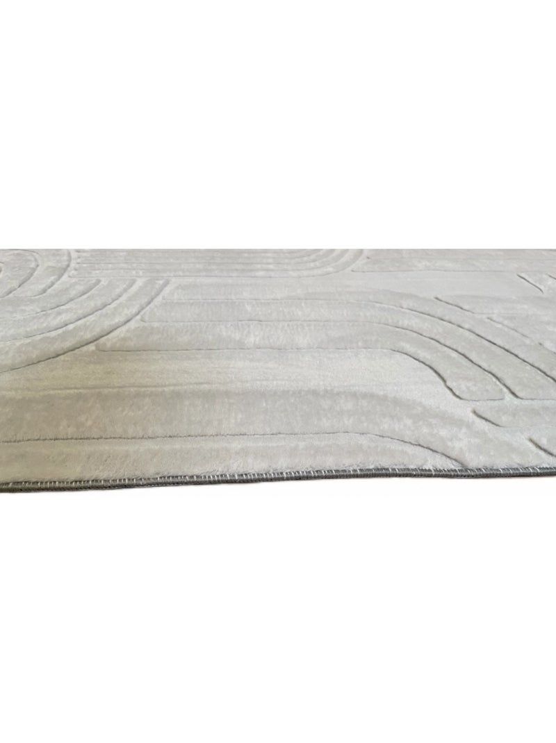 Tappeto da soggiorno ZUMRUT Ovale Grigio - Kiabi