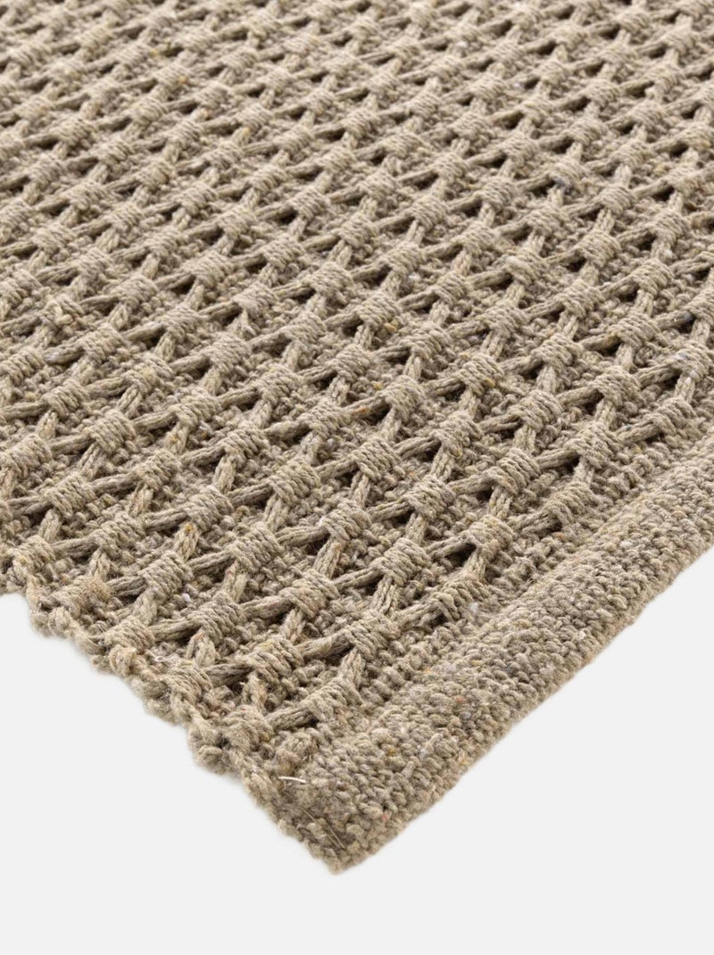Tappeto decorativo in cotone intrecciato Marrone chiaro - Kiabi