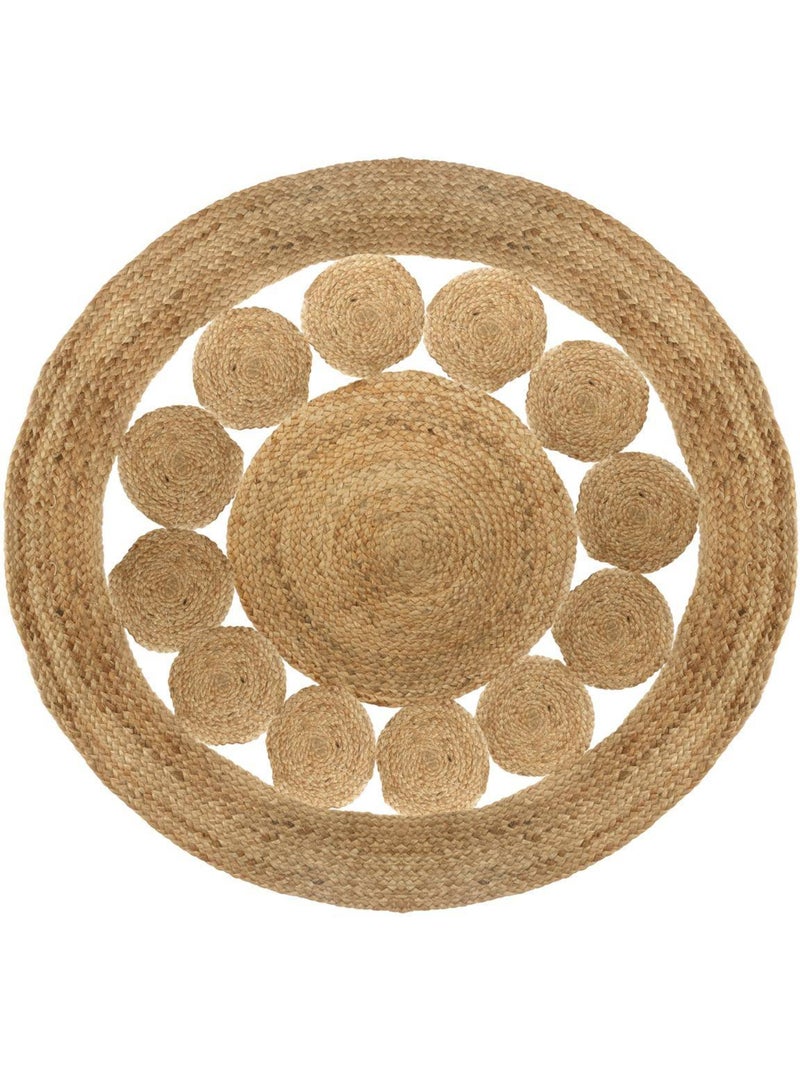 Tappeto di iuta traforato esra d120cm Beige - Kiabi