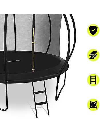Tappeto elastico bimbi con rete e scaletta 244cm HyperMotion