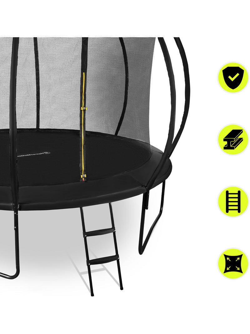 Tappeto elastico bimbi con rete e scaletta 244cm HyperMotion Nero - Kiabi