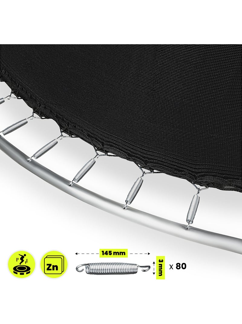 Tappeto elastico bimbi con rete e scaletta 430cm HyperMotion Nero - Kiabi