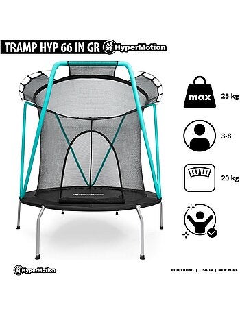 Tappeto elastico bimbi con rete sicurezza 167cm HyperMotion