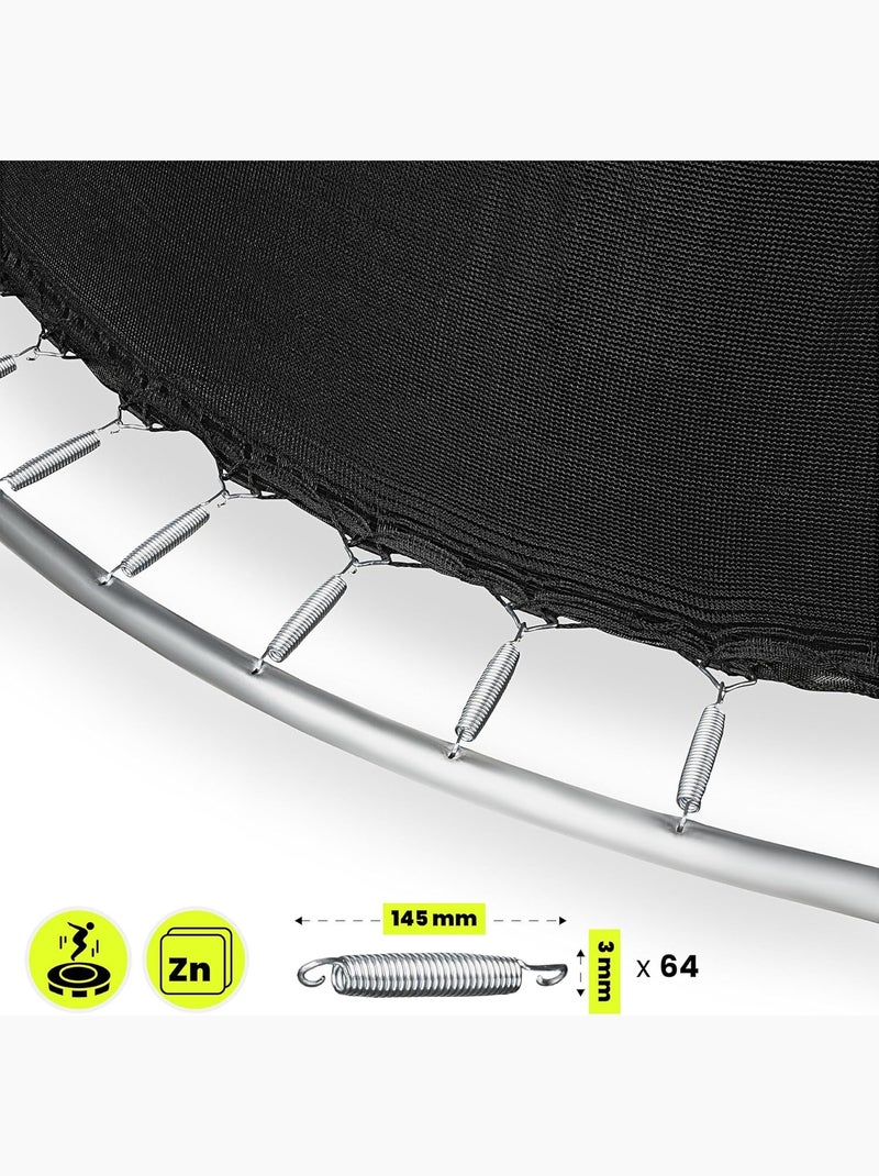 Tappeto elastico da giardino con rete 366cm HyperMotion Nero - Kiabi