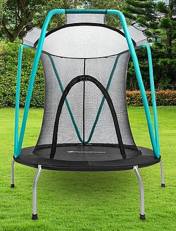 Tappeto elastico giardino con rete e zip 137cm HyperMotion