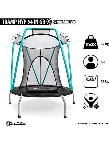 Tappeto elastico giardino con rete e zip 137cm HyperMotion