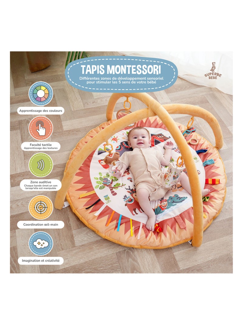Tappeto gioco con archi LITTLE JUNGLE | SUPERBE BEBE Arancione - Kiabi