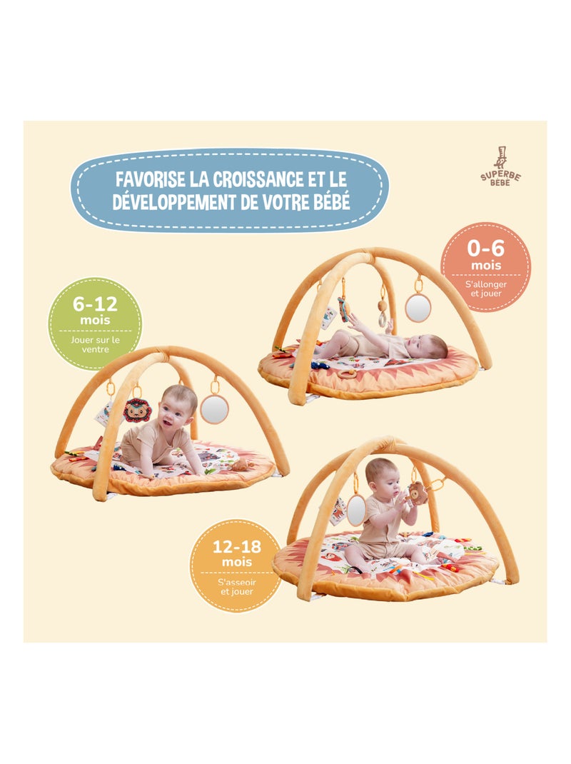 Tappeto gioco con archi LITTLE JUNGLE | SUPERBE BEBE Arancione - Kiabi