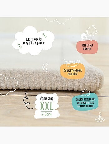 Tappeto gioco e attività in schiuma - 200x150x2,5 - Cocoon Plus | SUPERBE BEBE