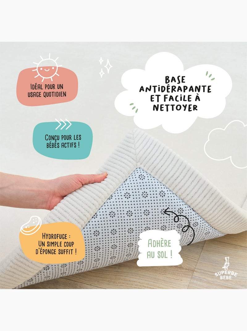 Tappeto gioco e attività in schiuma - 200x150x2,5 - Cocoon Plus | SUPERBE BEBE Bianco - Kiabi