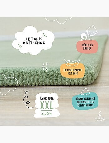 Tappeto gioco e attività in schiuma - 200x150x2,5 - Cocoon Plus | SUPERBE BEBE