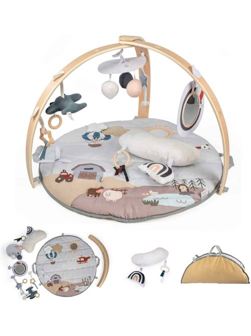 Tappeto gioco e gattonamento con arco in legno Bianca Sky – babyGO - Kiabi