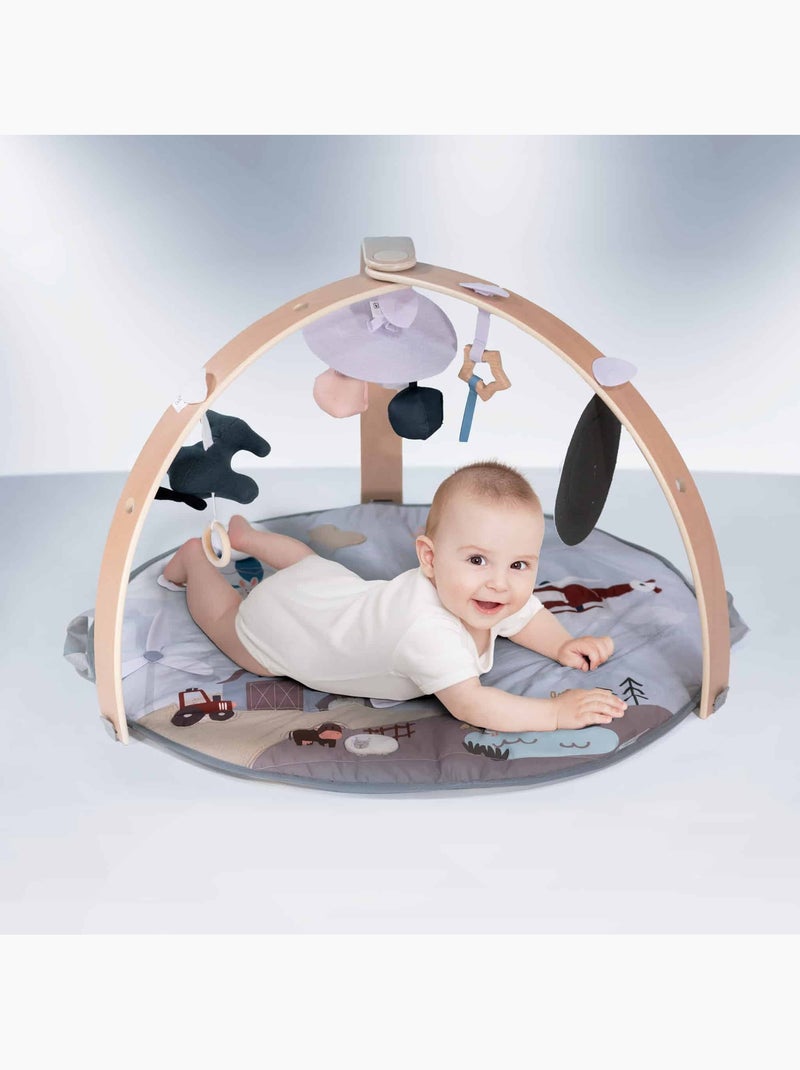 Tappeto gioco e gattonamento con arco in legno Bianca Sky – babyGO Bianco Beige Grigio - Kiabi