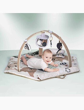 Tappeto gioco e gattonamento con arco in legno Bianca Sky – babyGO