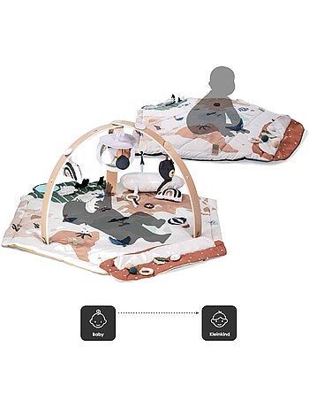 Tappeto gioco e gattonamento con arco in legno Bianca Sky – babyGO
