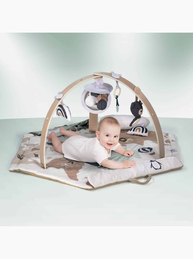 Tappeto gioco e gattonamento con arco in legno Bianca World – babyGO Bianco Beige - Kiabi