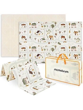 Tappeto gioco pieghevole double face 180x120 cm in schiuma XPE per bambini sicuro EN71 0+