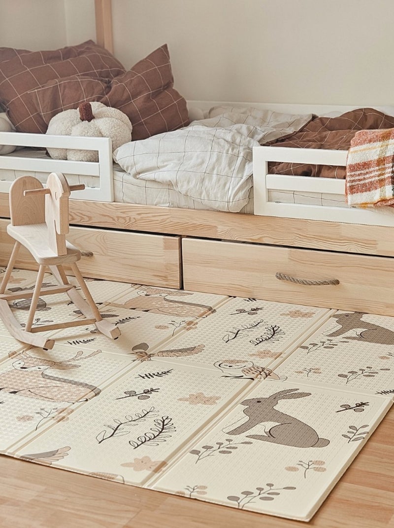 Tappeto gioco pieghevole double face Magic Forest 180x120 cm in schiuma XPE EN71 bebé Beige - Kiabi