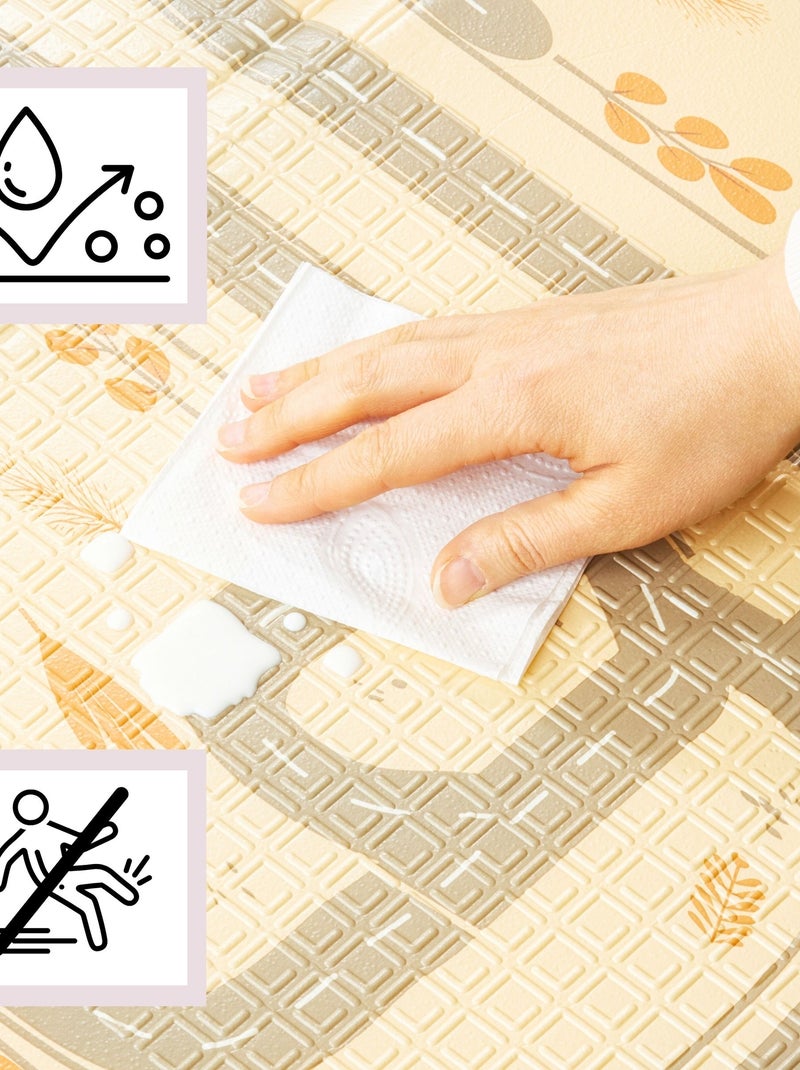Tappeto gioco pieghevole double face Magic Forest 180x120 cm in schiuma XPE EN71 bebé Beige - Kiabi