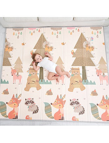 Tappeto gioco pieghevole schiuma, reversibile e impermeabile 200x180x1,5 FOX | SUPERBE BEBE