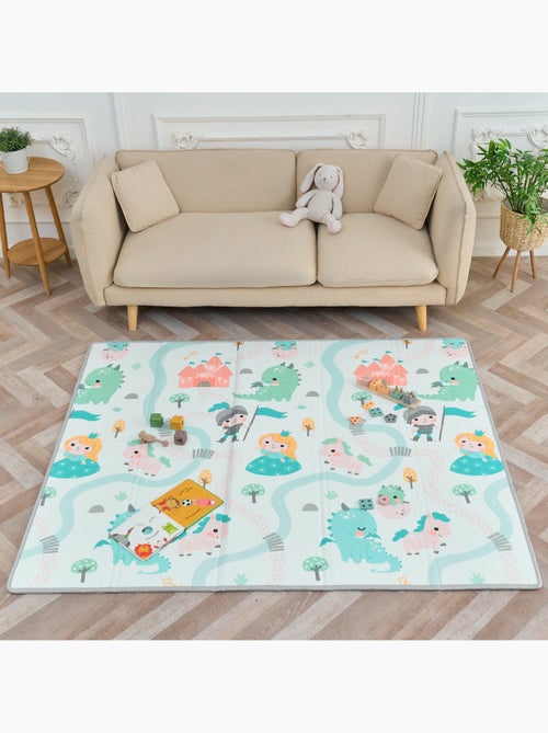 Tappeto gioco pieghevole in schiuma, reversibile e impermeabile 180x150x1 CASTLE | SUPERBE BEBE - Kiabi