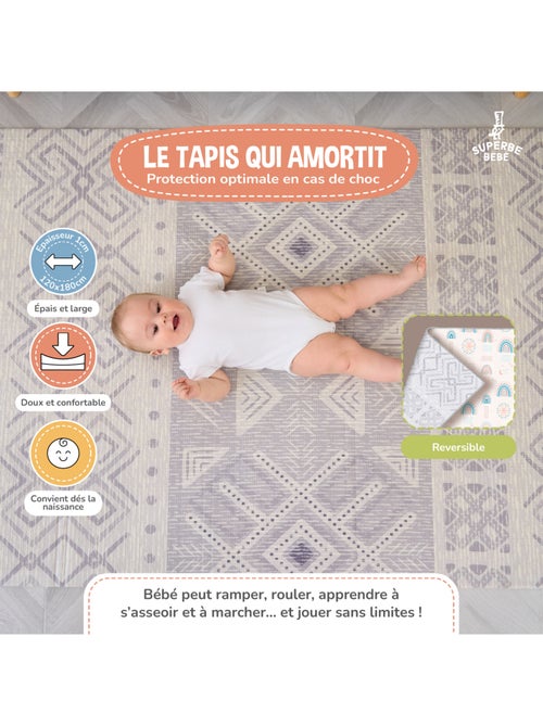Tappeto gioco pieghevole in schiuma, reversibile e impermeabile 180x150x1 NORDIC | SUPERBE BEBE - Kiabi Tappeto gioco pieghevole in schiuma, reversibile e impermeabile 180x150x1 NORDIC | SUPERBE BEBE - Kiabi