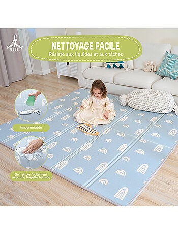 Tappeto gioco pieghevole schiuma, reversibile e impermeabile 200x180x1,5 FOX | SUPERBE BEBE