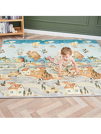 Tappeto gioco pieghevole schiuma, reversibile e impermeabile 200x180x1,5 FOX | SUPERBE BEBE