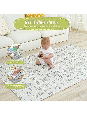 Tappeto gioco pieghevole schiuma, reversibile e impermeabile 200x180x1,5 FOX | SUPERBE BEBE