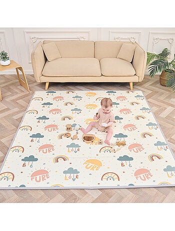 Tappeto gioco pieghevole schiuma, reversibile e impermeabile 200x180x1,5 FOX | SUPERBE BEBE