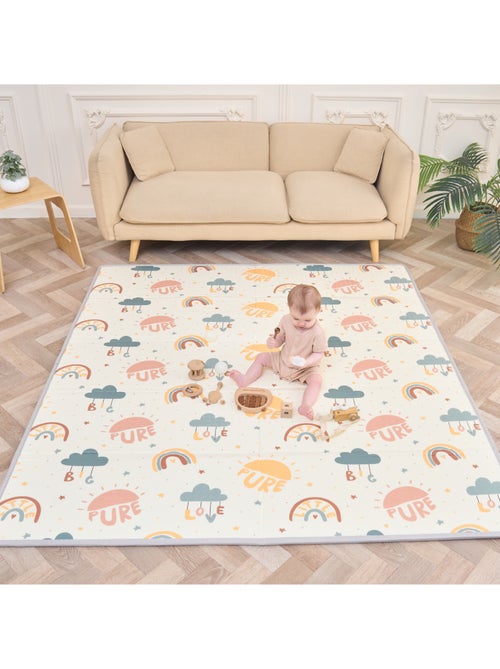 Tappeto gioco pieghevole schiuma, reversibile e impermeabile 180x120x1 PURE BIG LOVE | SUPERBE BEBE - Kiabi Tappeto gioco pieghevole schiuma, reversibile e impermeabile 180x120x1 PURE BIG LOVE | SUPERBE BEBE - Kiabi