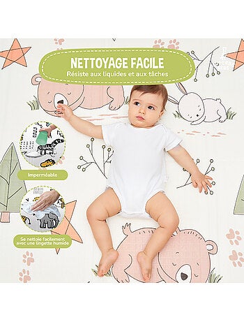 Tappeto gioco pieghevole schiuma, reversibile e impermeabile 180x150x1 FOX | SUPERBE BEBE