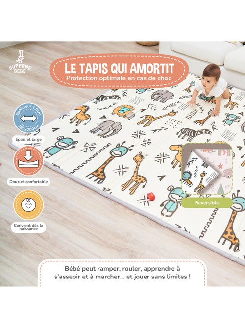Tappeto gioco pieghevole schiuma, reversibile e impermeabile 180x150x1 FOX | SUPERBE BEBE - Kiabi Tappeto gioco pieghevole schiuma, reversibile e impermeabile 180x150x1 FOX | SUPERBE BEBE - Kiabi