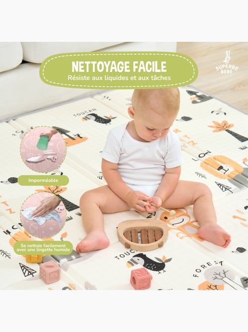 Tappeto gioco pieghevole schiuma, reversibile e impermeabile 180x150x1 JUNGLE | SUPERBE BEBE - Kiabi Tappeto gioco pieghevole schiuma, reversibile e impermeabile 180x150x1 JUNGLE | SUPERBE BEBE - Kiabi