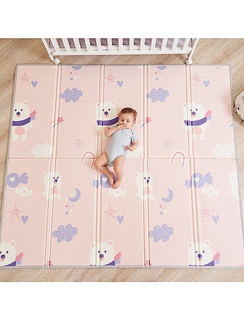Tappeto gioco pieghevole schiuma, reversibile e impermeabile 200x180x1,5 FOX | SUPERBE BEBE