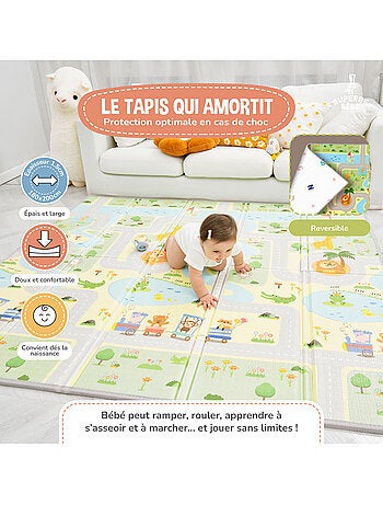 Tappeto gioco pieghevole schiuma, reversibile e impermeabile 200x180x1,5 FOX | SUPERBE BEBE