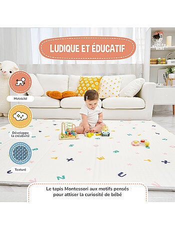 Tappeto gioco pieghevole schiuma, reversibile e impermeabile 200x180x1,5 FOX | SUPERBE BEBE