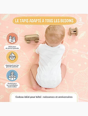 Tappeto gioco pieghevole schiuma, reversibile e impermeabile 200x180x1,5 FOX | SUPERBE BEBE