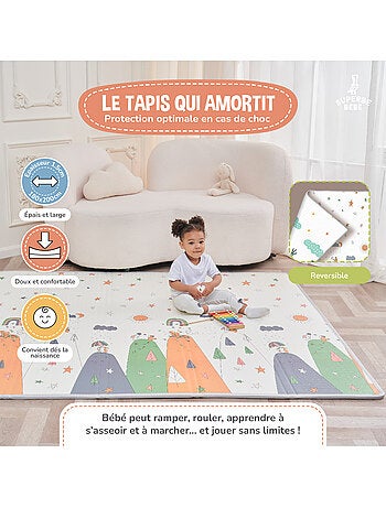 Tappeto gioco pieghevole schiuma, reversibile e impermeabile 180x150x1 FOX | SUPERBE BEBE