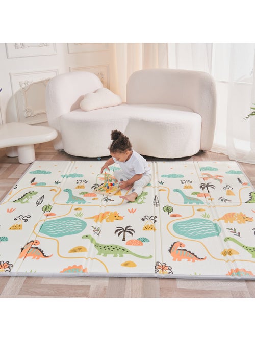 Tappeto gioco pieghevole schiuma, reversibile e impermeabile 200x180x1,5 DINO | SUPERBE BEBE - Kiabi Tappeto gioco pieghevole schiuma, reversibile e impermeabile 200x180x1,5 DINO | SUPERBE BEBE - Kiabi